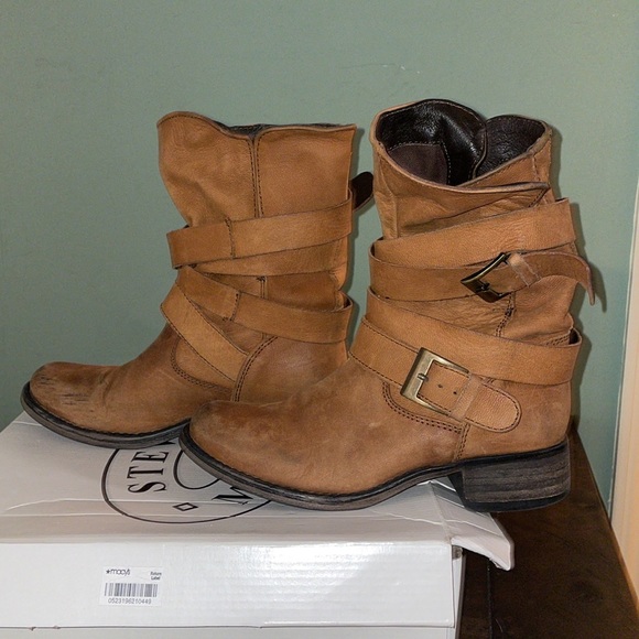 ❄️☕️Steve Madden Brewzzer Cognac Lea - Picture 4 of 6